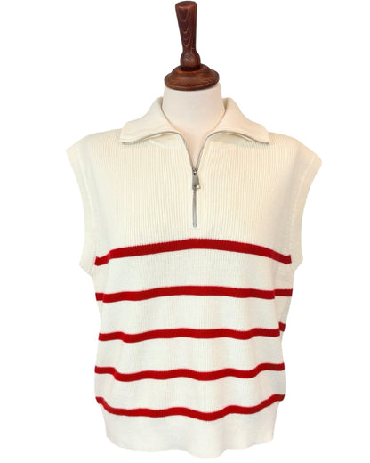 Oria Knitted Zip Up top