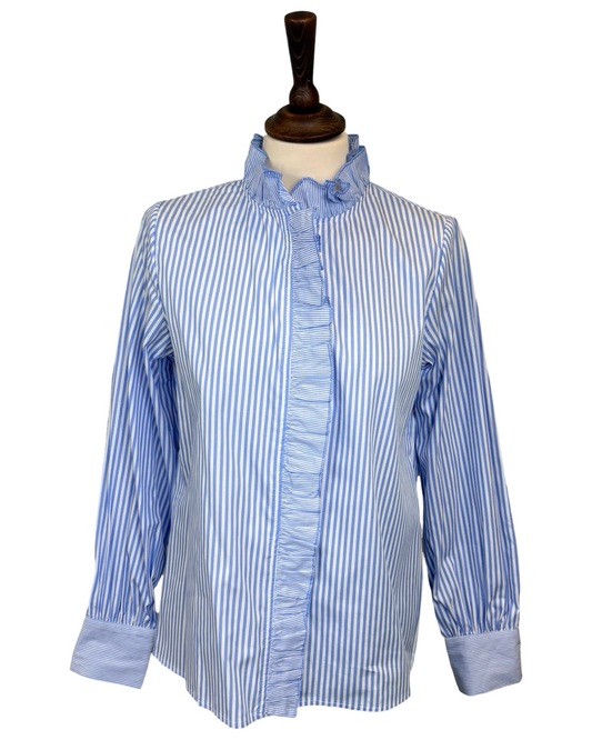Rose Stripe Frill Shirt