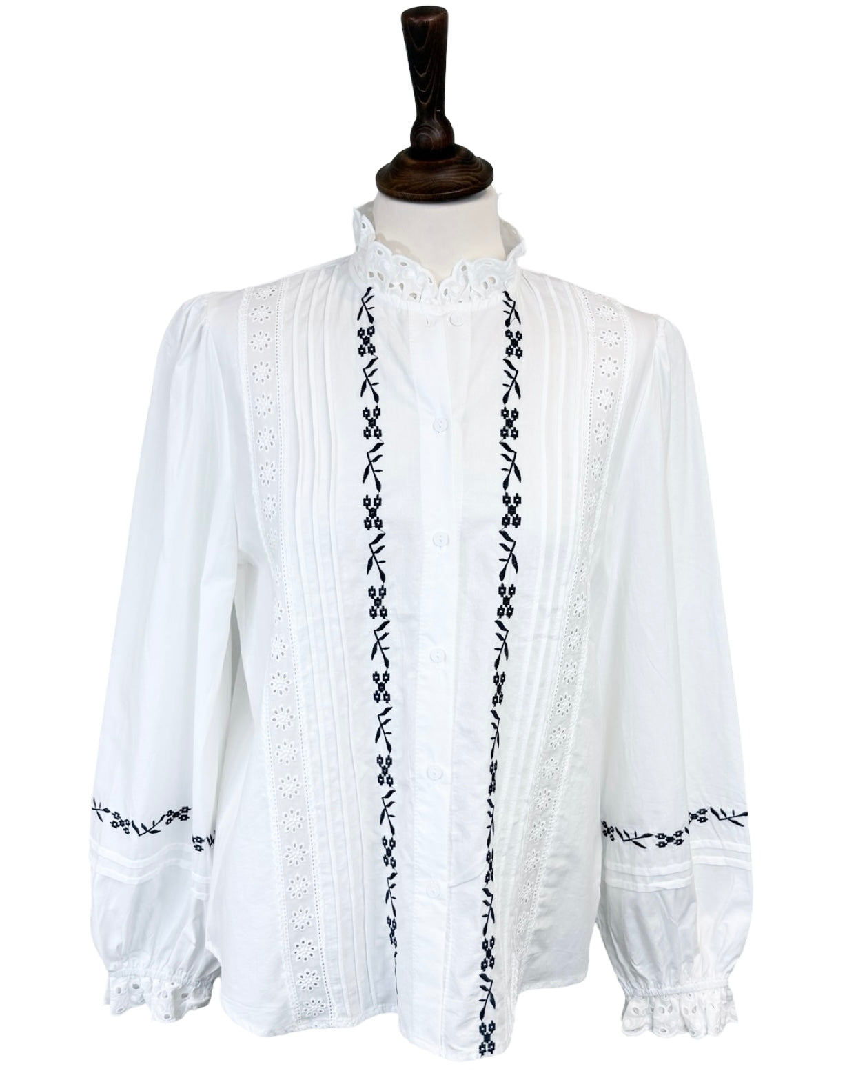 Edith Frill Embroidered Blouse