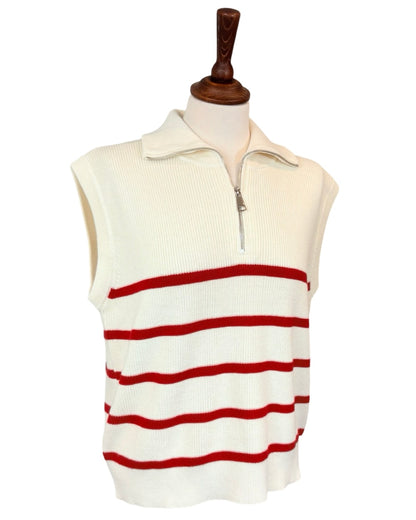 Oria Knitted Zip Up top