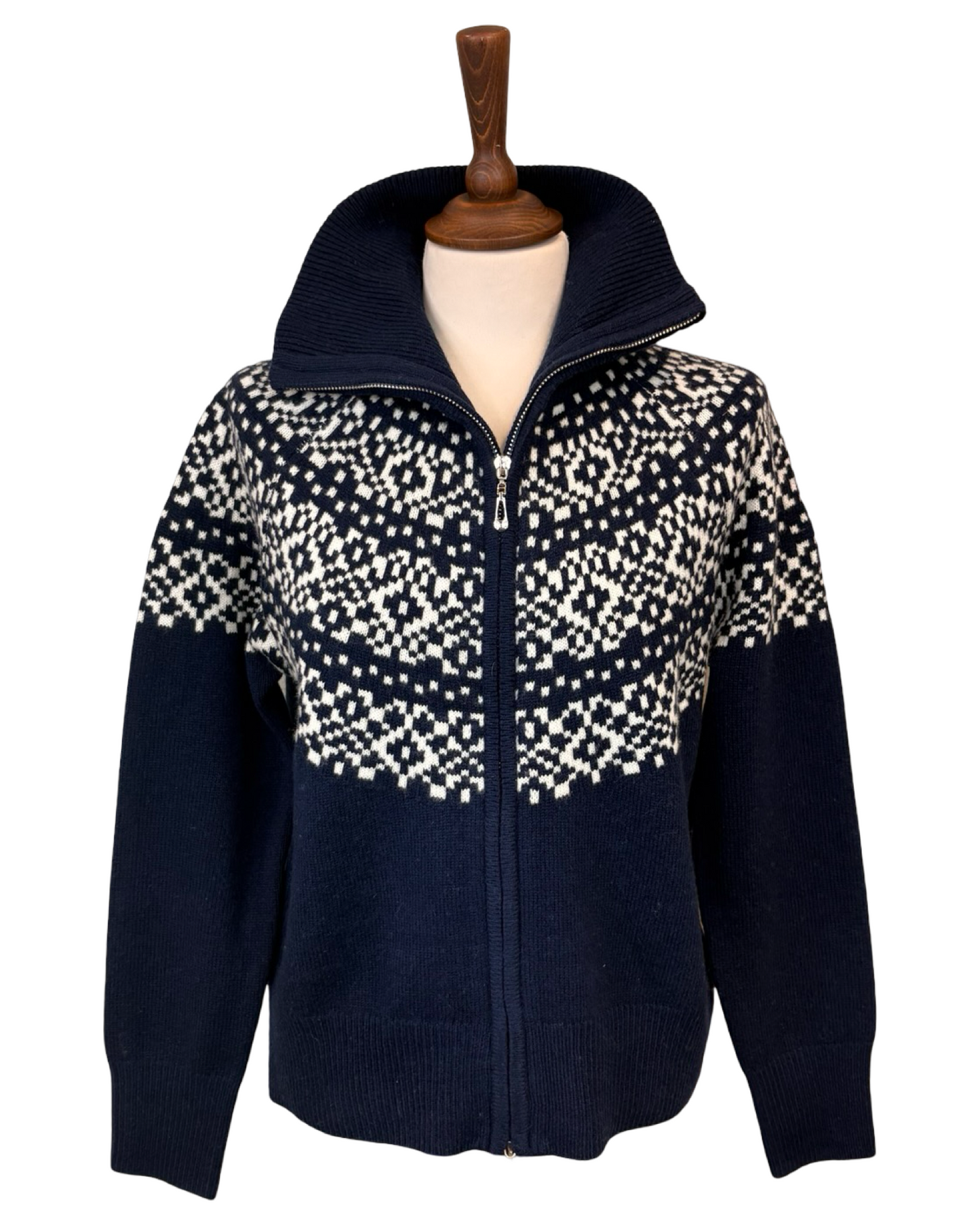 Eleanor Fairisle Zip Up Jumper
