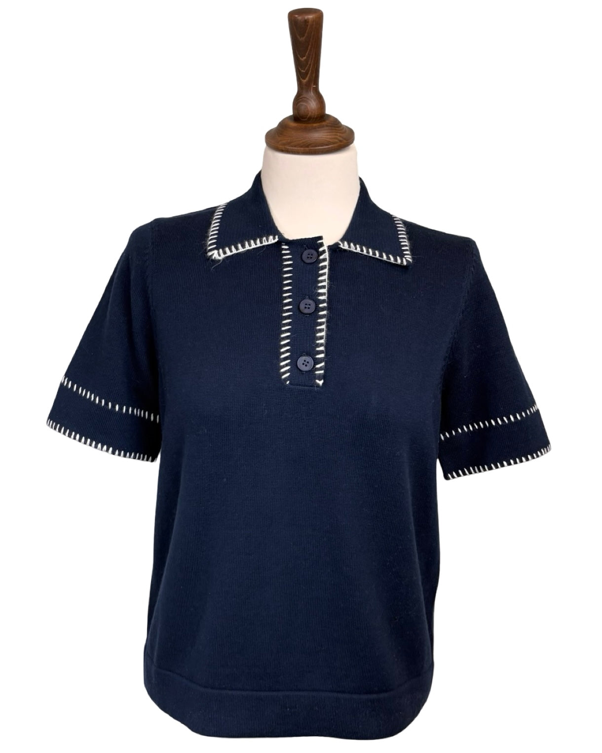 Veda Blanket Stitch Detail Top