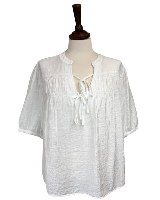 Angela Shirred Blouse