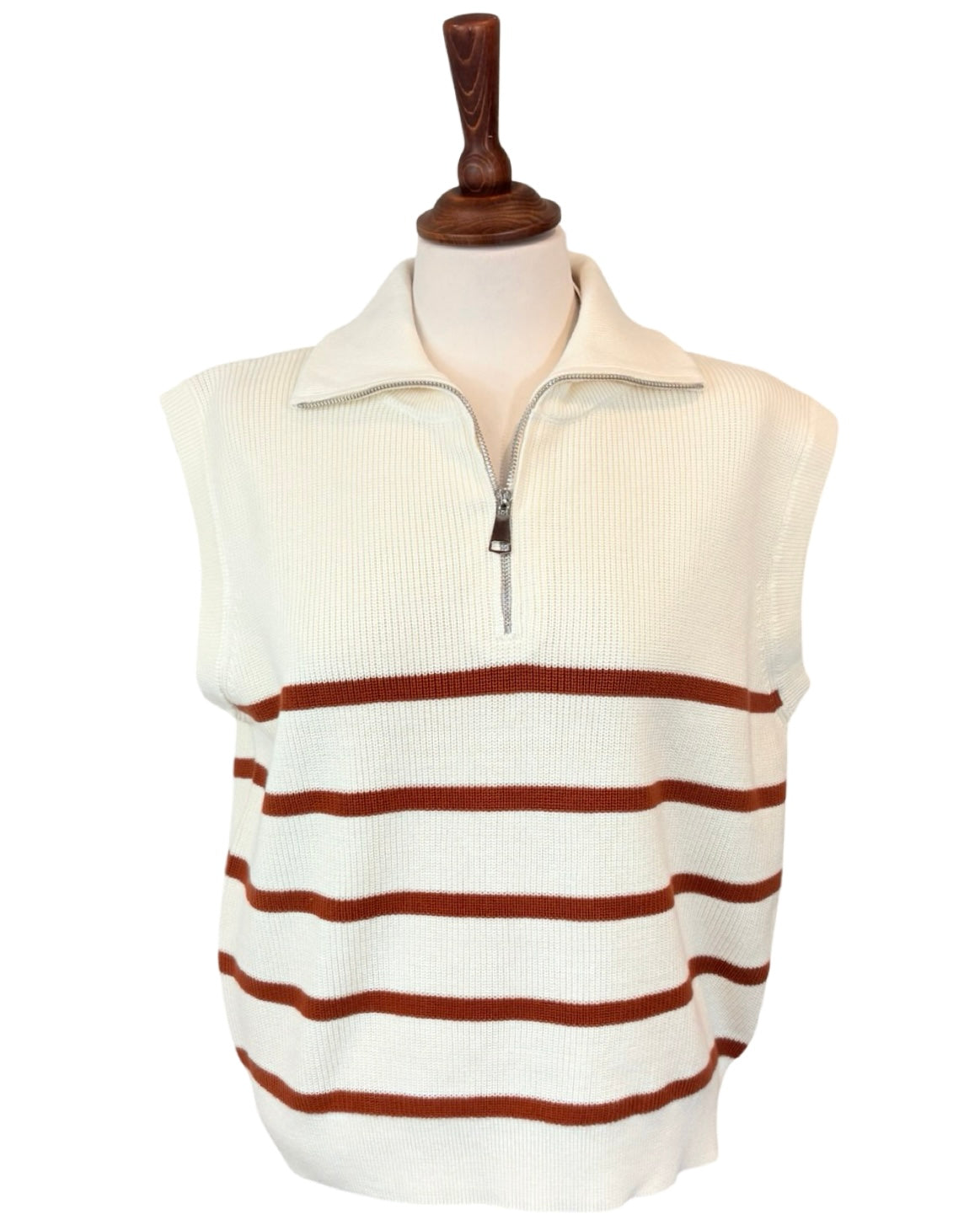 Oria Knitted Zip Up top
