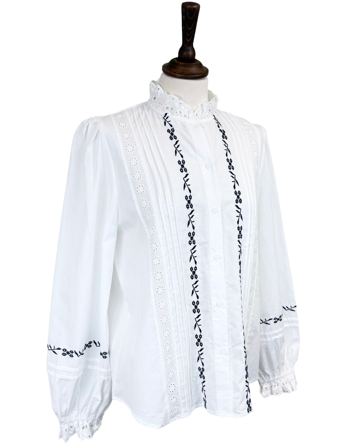 Edith Frill Embroidered Blouse