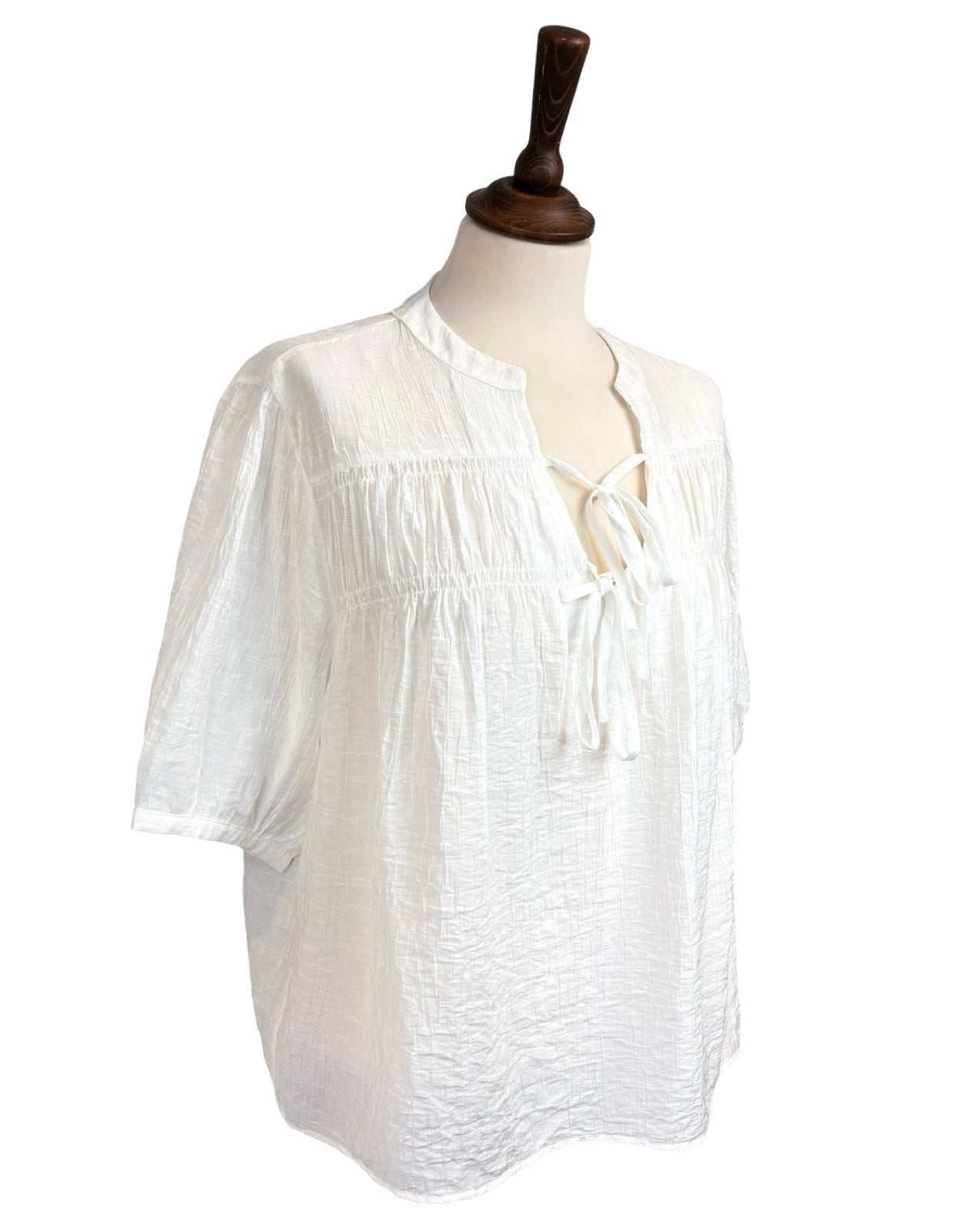 Angela Shirred Blouse