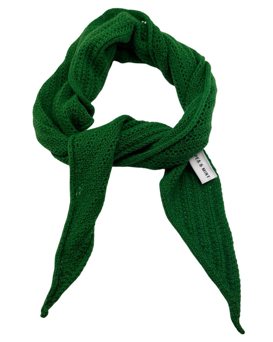 Large Knitted 100% Merino Wool Triangle Scarf