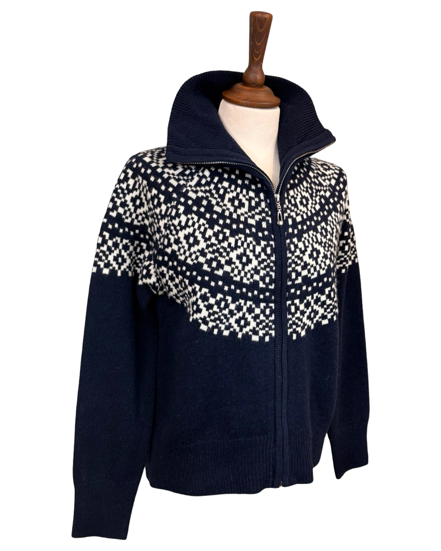 Eleanor Fairisle Zip Up Jumper