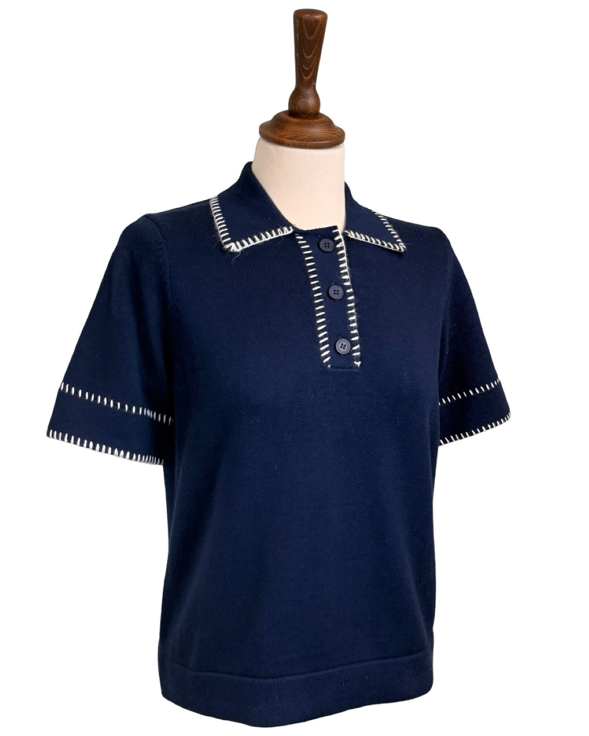 Veda Blanket Stitch Detail Top