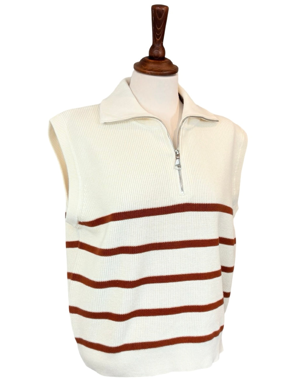 Oria Knitted Zip Up top