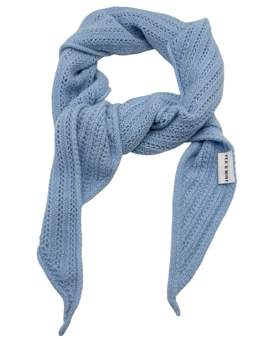 Large Knitted 100% Merino Wool Triangle Scarf