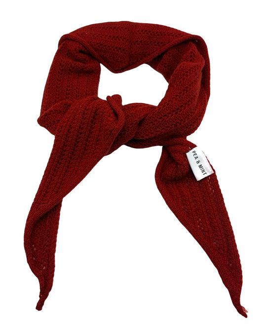 Large Knitted 100% Merino Wool Triangle Scarf