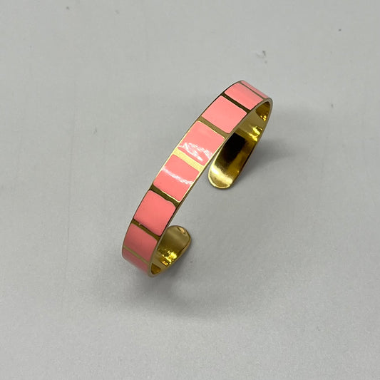 Striped Enamel Bangle