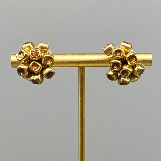 Enamel Cluster Stud Earrings