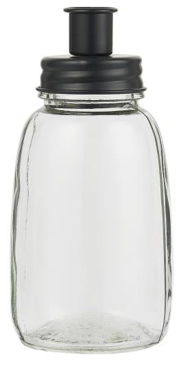 Glass Bottle Candle Holder Sml