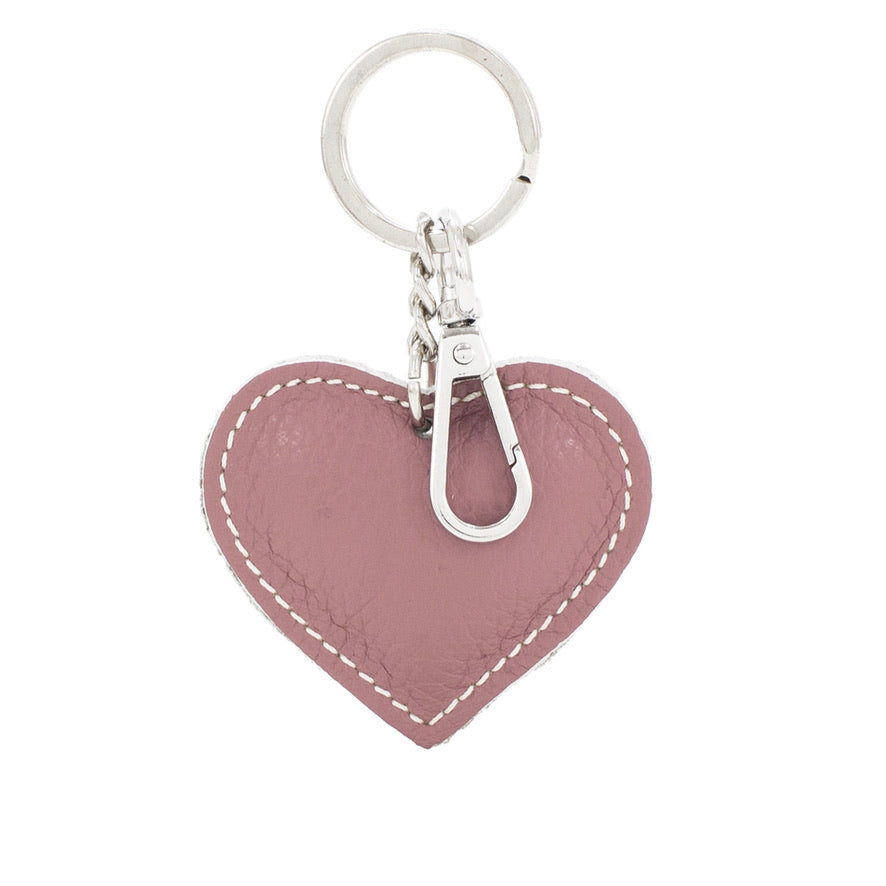 Leather Heart Keyring
