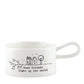 Porcelain Tea Light Holder - "Good friends"