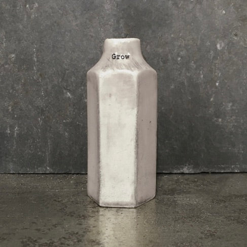 Rustic Bud Vase - "Grow"