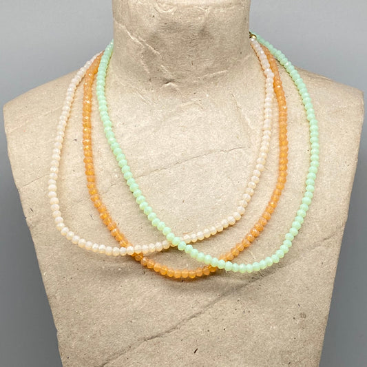 Faceted Bead Necklace - Available in 3 Colours