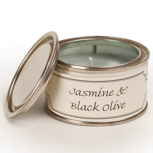 Jasmine & Black Olive Candle Tin