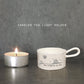 Porcelain Tea Light Holder - "Home, Family, love"