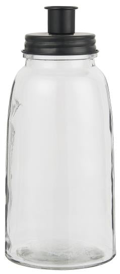 Glass Bottle Candle Holder Lrg