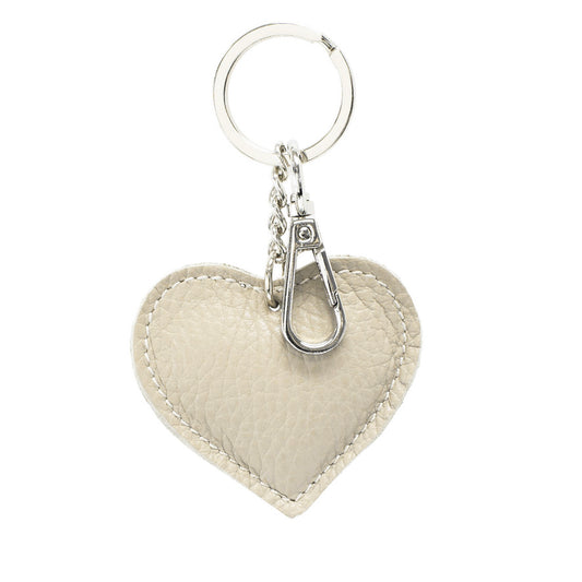 Leather Heart Keyring